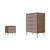 Rockefeller Nature and Rose Pink 5-Drawer Dresser and 2-Drawer Nightstand Set - view-0