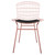 Madeline Chair in Rose Pink Gold and Black - Silo Front View