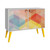Avesta Double Side Table 2.0 in White, Stamp and Yellow