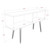 Theodore 60.0" Sideboard in Off White and Cinnamon - Dimensions