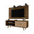 Liberty 62.99" TV Stand and Panel in Rustic Brown and 3D Brown Prints - view-0