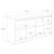 Viennese 62.99" Sideboard in Cinnamon and Off White - Dimensions - view-3
