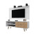 Liberty 62.99" TV Stand and Panel in White and 3D Brown Prints - view-0