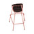 Madeline Barstool in Rose Pink Gold and Black (Set of 2) - Bottom View