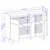 Bradley 53.54" Buffet Stand in White - Dimensions