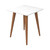 Utopia High Square End Table in Off White