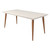 Utopia 70.86” Dining Table in Off White and Maple Cream