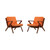 Martelle Chair in Orange and Amber (Set of 2)