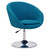 Hopper Swivel Adjustable Height Chair in Blue and Polished Chrome - view-0