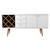 Utopia Sideboard in White Gloss and Maple Cream - Front Facing Silo