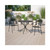 Commercial Grade 35.25" Round Black Indoor Outdoor Steel Patio Table with Umbrella Hole