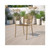 Commercial Grade Gold Indoor Outdoor Steel Patio Arm Chair with Round Back - view-0