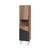 Beekman 17.51" Narrow Bookcase Cabinet in Brown and Black - view-0