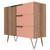 Beekman 35.43" Dresser in Brown and Pink