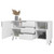 Beekman 62.99" Sideboard in White - Open Cabinets Silo Image