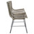 Dallas Chair with Grey Wash Rattan Frame ASM - Side View