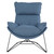 Ryedale Lounge Chair in Blue with Black Frame - Front View