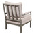 Abbott Chair in Linen Fabric with Brushed Grey Base K/D - Back Angle View