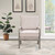 Abbott Chair in Linen Fabric with Brushed Grey Base K/D - Front Facing View