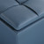 Rockford Storage Ottoman in Slate Blue Faux Leather - Fabric Detail