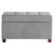 Storage Ottoman in Dove Fabric - Front View