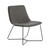 Grayson Accent Chair in Charcoal Faux Leather with Black Base