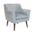 Dane Accent Chair in Charcoal fabric with a Dark Coffee Finish Legs
