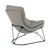 Ryedale Lounge Chair in Grey with Black Frame - view-2