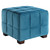 Sheldon Tufted Ottoman in Cruising Fabric with Coffee Finished Wooden Legs - Angle View