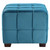 Sheldon Tufted Ottoman in Cruising Fabric with Coffee Finished Wooden Legs - Front View
