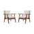 Arch Duke Accent Chair in White and Amber (Set of 2)