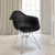 Alonza Series Black Plastic Chair with Chrome Base - view-0