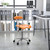 Vibrant Orange and Chrome Swivel Task Office Chair with Tractor Seat - view-0