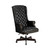 High Back Traditional Fully Tufted Black LeatherSoft Executive Swivel Ergonomic Office Chair with Arms