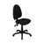 Mid-Back Black Fabric Multifunction Swivel Ergonomic Task Office Chair with Adjustable Lumbar Support