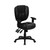 Mid-Back Black LeatherSoft Multifunction Swivel Ergonomic Task Office Chair with Pillow Top Cushioning and Arms - view-0