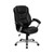 High Back Black LeatherSoft Contemporary Executive Swivel Ergonomic Office Chair with Silver Nylon Base and Arms - view-1