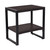 Thompson Collection Charcoal Wood Grain Finish End Table with Black Metal Frame - view-1