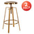 2 Pack Toledo Industrial Style Barstool with Swivel Lift Adjustable Height Seat in Gold Finish - Silo View with Two Pack Logo