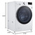 LG 4.5 cu. ft. Ultra Large Capacity Smart wi-fi Enabled Front Load Washer - Silo Left Side Facing with Dimensions - view-2