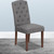 HERCULES Grove Park Series Gray Fabric Tufted Parsons Chair - Lifestyle Image