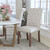 HERCULES Series Beige Fabric Parsons Chair with Rolled Back, Accent Nail Trim and Walnut Finish - Lifestyle Image - view-0