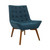 Shelly Tufted Chair in Azure Fabric with Coffee Legs K/D - view-0