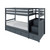 Sawyer Collection Grey Twin over Twin Bunkbed Silo Side View with Drawers