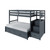 Sawyer Collection Grey Twin over Full Bunkbed Silo Corner View with Drawers