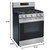 LG 5.8 cu. ft. Gas Single Oven with Air Fry - LRGL5823S Dimensions Silo Image