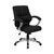 Mid-Back Black LeatherSoft Contemporary Swivel Manager's Office Chair with Arms - view-0