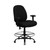 HERCULES Series Big & Tall 400 lb. Rated Black Fabric Ergonomic Drafting Chair with Adjustable Back Height and Arms