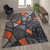 Jubilee Collection 8' x 1' Orange Abstract Area Rug - Olefin Rug with Jute Backing - Living Room, Bedroom, & Family Room - view-0