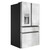 Café™ ENERGY STAR® 27.8 cu. ft. Smart 4-Door French-Door Refrigerator in Platinum Glass - Silo Left Side Facing View